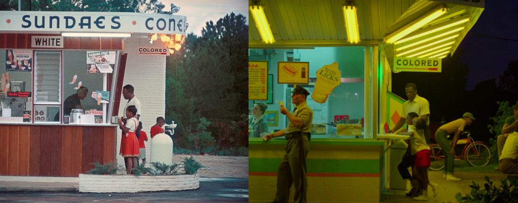 Comparación entre fotorafía de Gordon Parks y escena de 'Territorio Lovecraft'