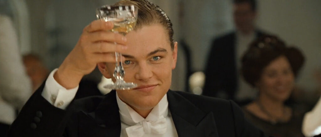 Leonardo DiCaprio como Jack Dawson en Titanic