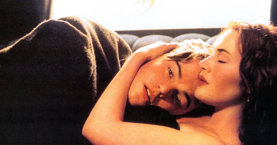 Leonardo DiCaprio y Kate Winslet como Jack y Rose en Titanic